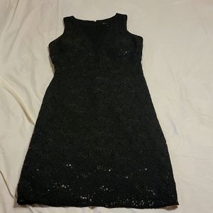 Size 6 little black dress with black sequins